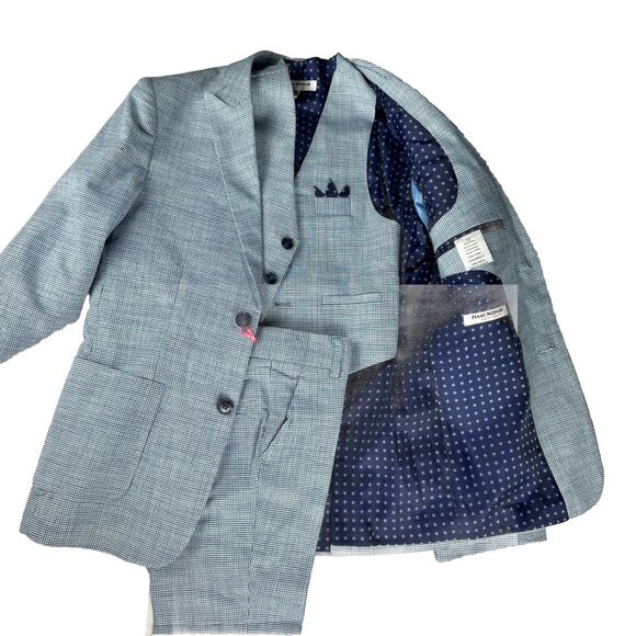 Isaac Mizrahi Boys’ Mixed Size Suit Set, Jacket Size 12, Pants & Vest Size 4